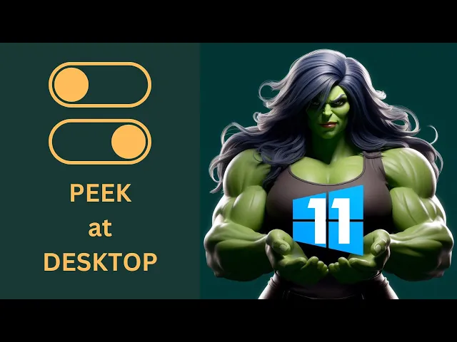 'Video thumbnail for How to Enable or Disable Peek at Desktop on Windows 11 | GearUpWindows Tutorial'