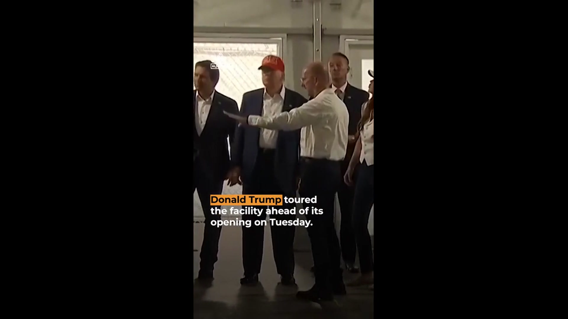 'Video thumbnail for Trump tours migrant detention site 'Alligator Alcatraz' in Florida Everglades'