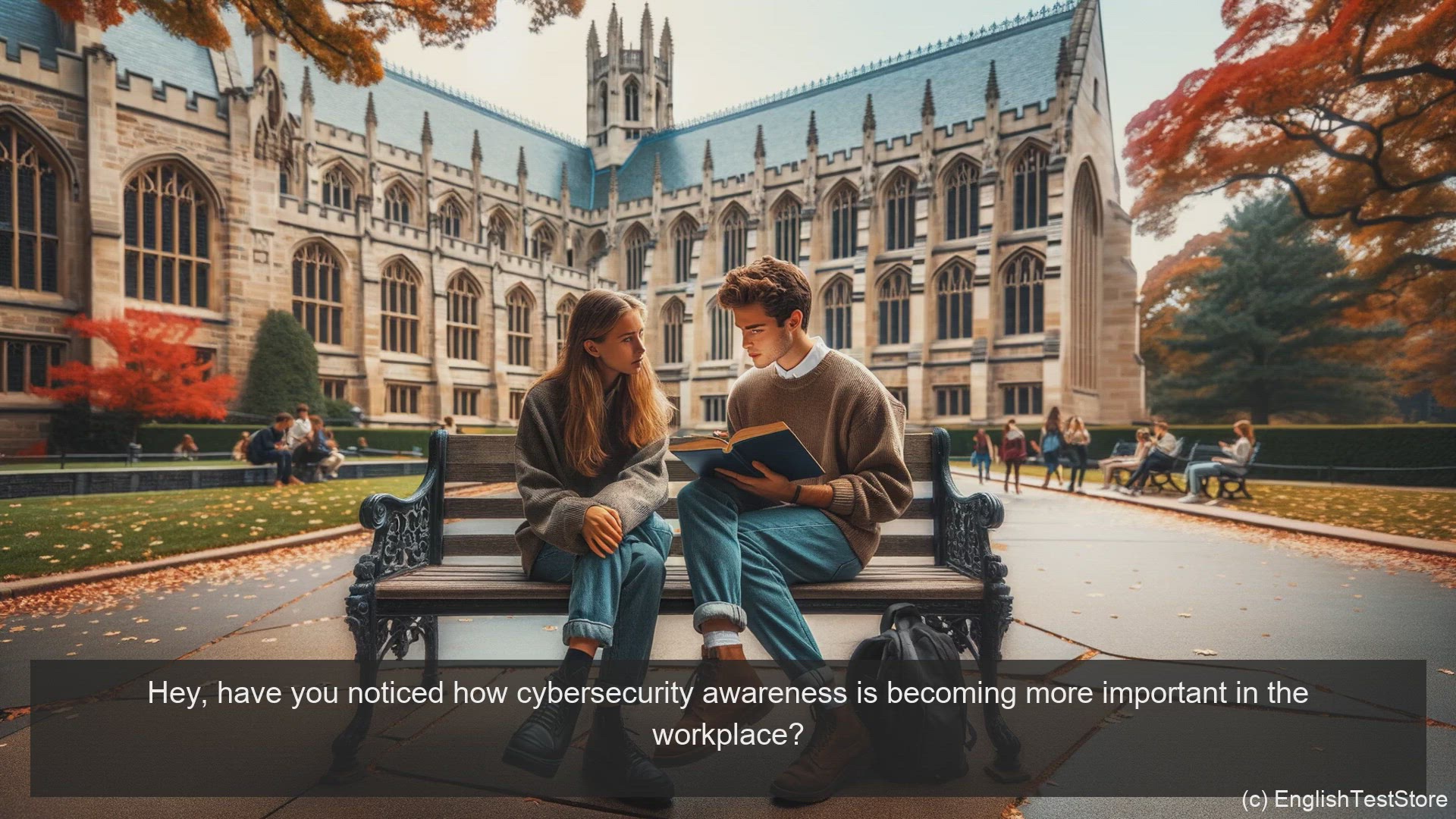 'Video thumbnail for English Conversation for Informatics Engineering: Cybersecurity Awareness in the Workplace'