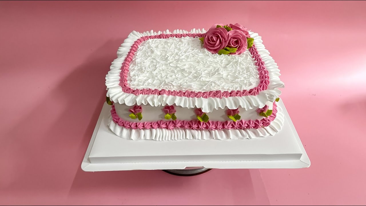 Video thumbnail for Beautiful Rose Flowers and White Birthday Cake