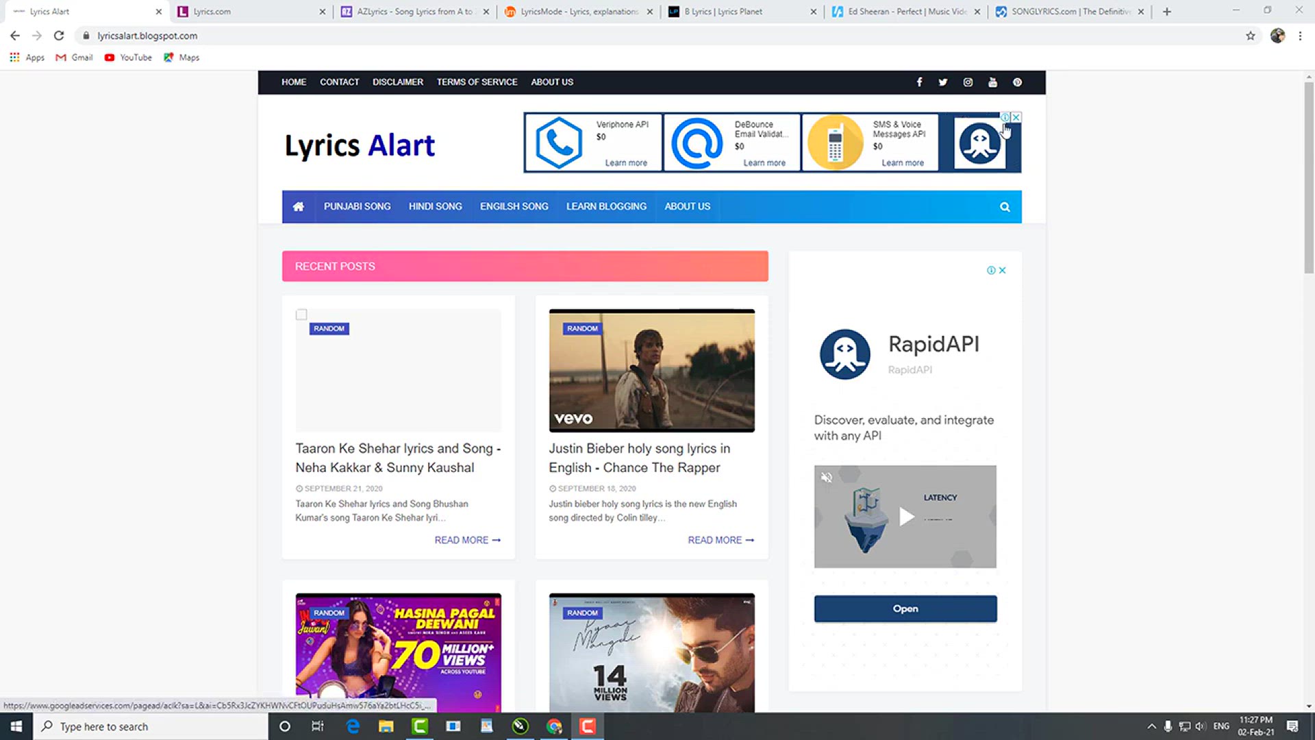 'Video thumbnail for Lyrics Website Case Study _ Lyrics Website AdSense Approval Proof'