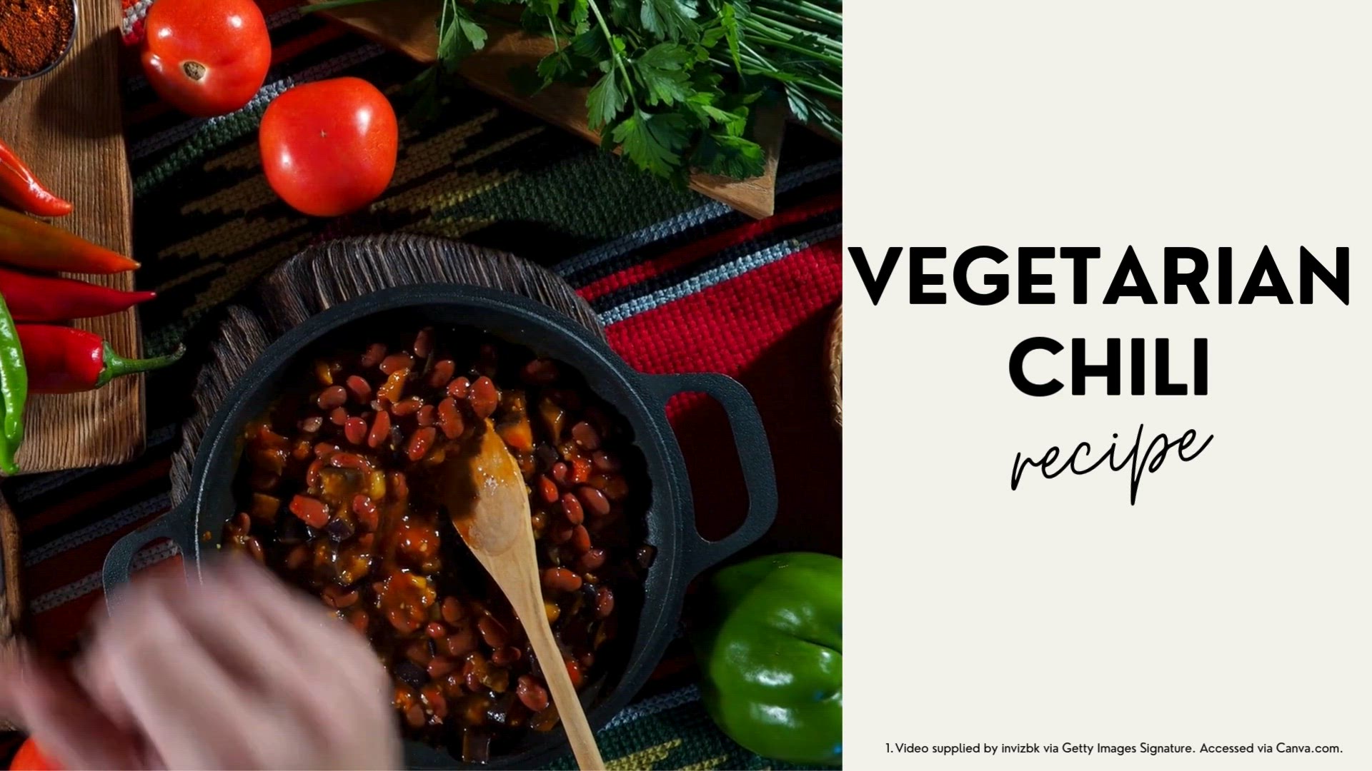 'Video thumbnail for Vegetarian Chili'