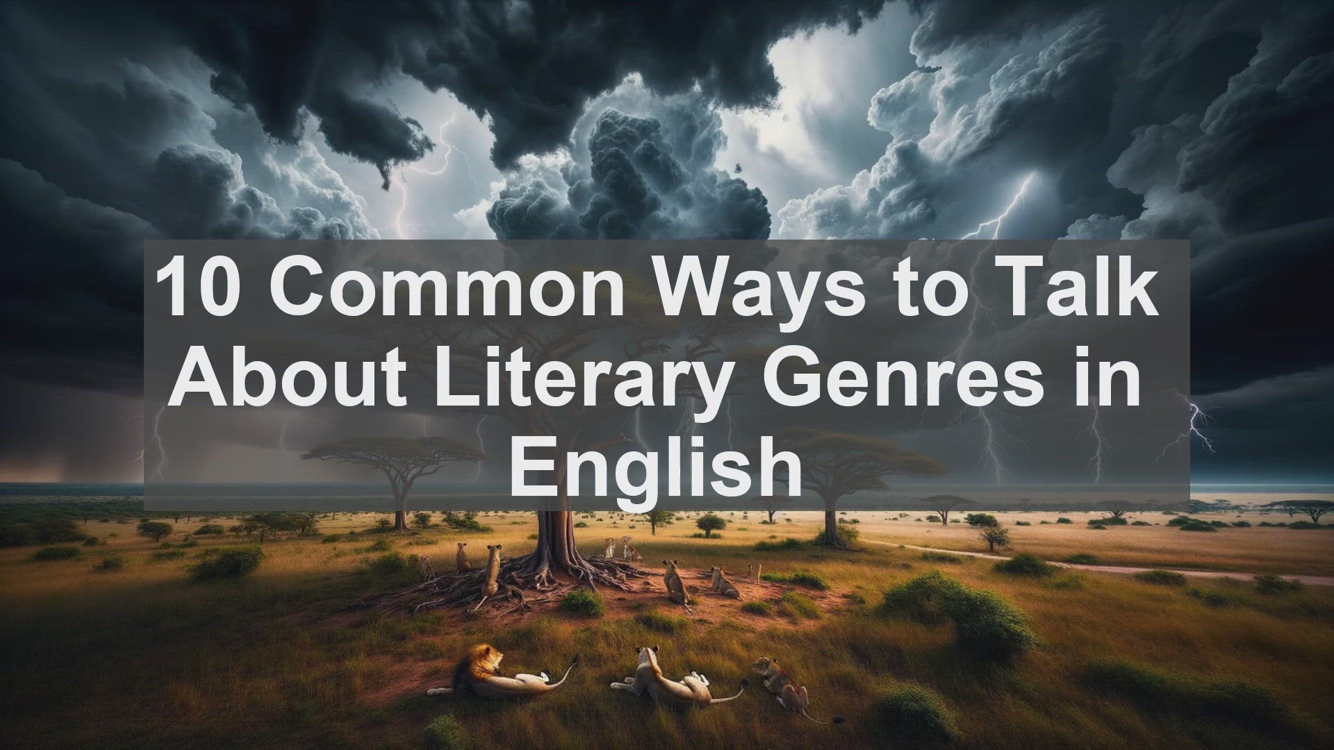 'Video thumbnail for 10 Common Ways to Talk About Literary Genres in English '