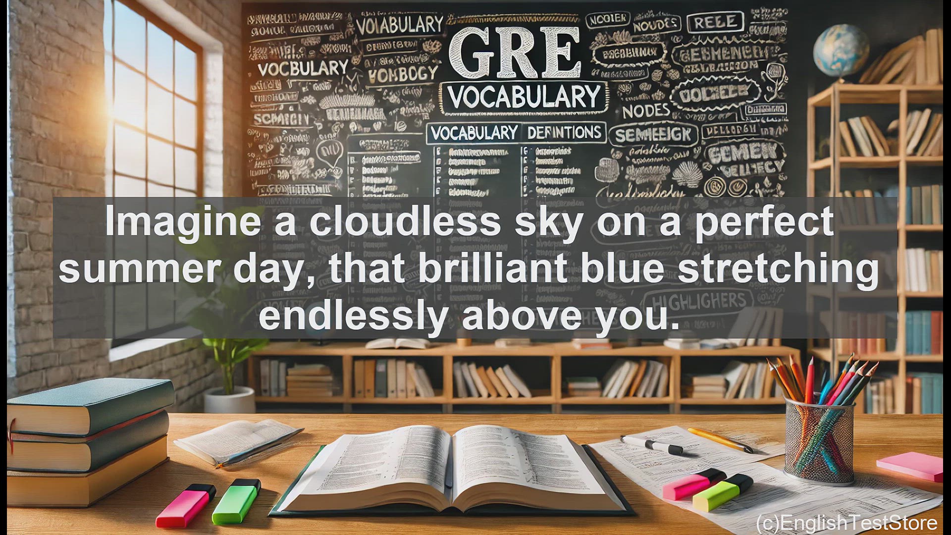 'Video thumbnail for GRE Vocabulary Lesson: Exploring the Captivating Color of Azure'