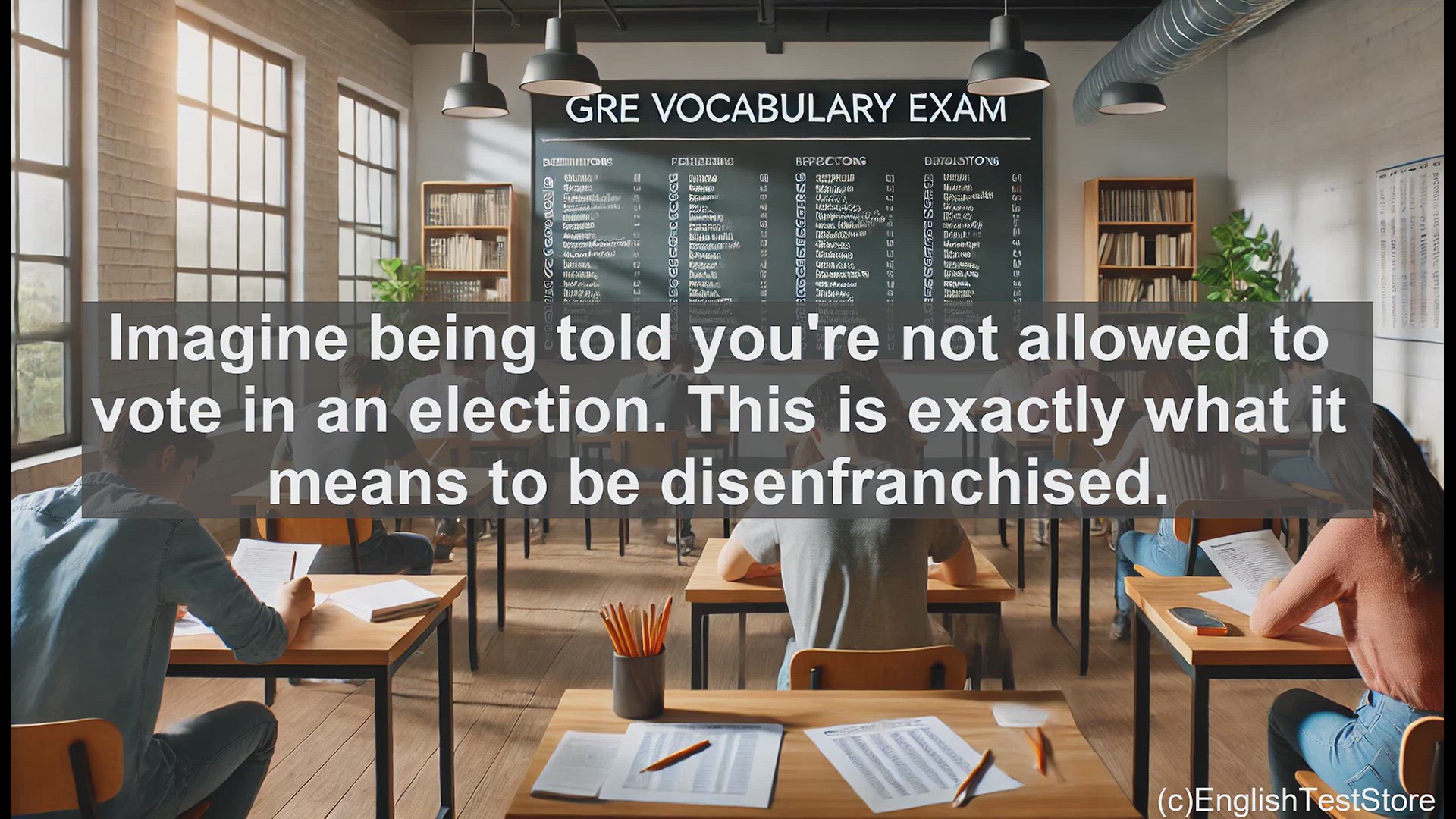 'Video thumbnail for GRE Vocabulary Lesson: The Meaning and Importance of Disenfranchisement'