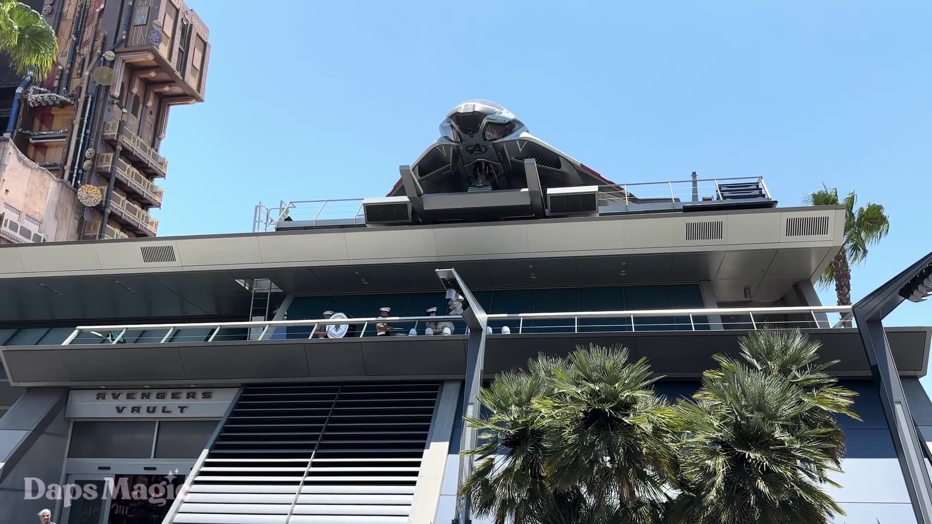 'Video thumbnail for 1st Marine Division Band at Avengers Headquarters | 4th of July | Disneyland Resort 2025'