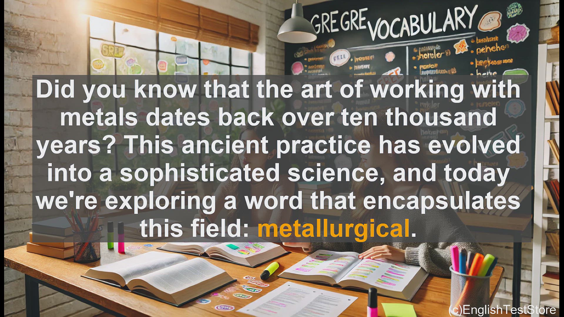 'Video thumbnail for GRE Vocabulary Lesson: Metallurgical - The Science of Metals Explained'