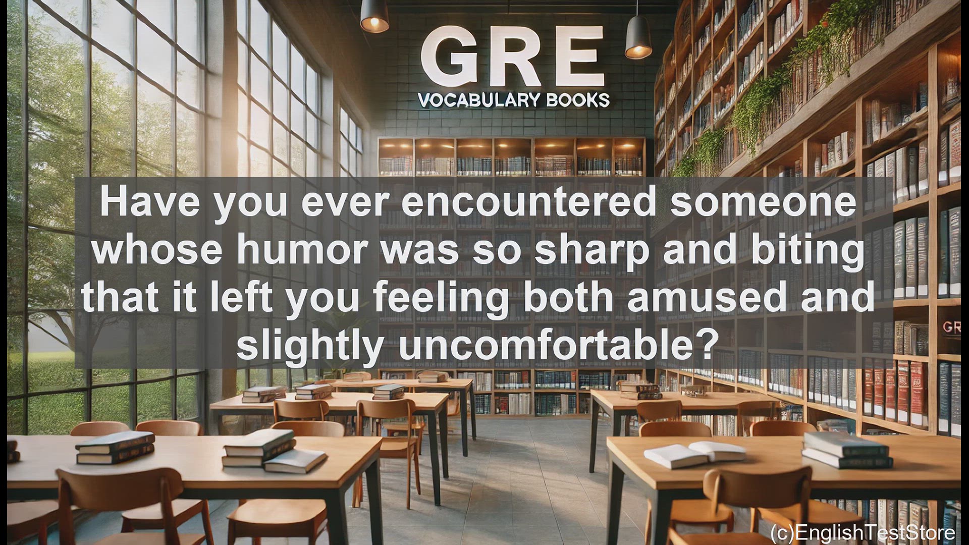 'Video thumbnail for GRE Vocabulary Lesson: The Sophisticated Art of Sardonic Humor'
