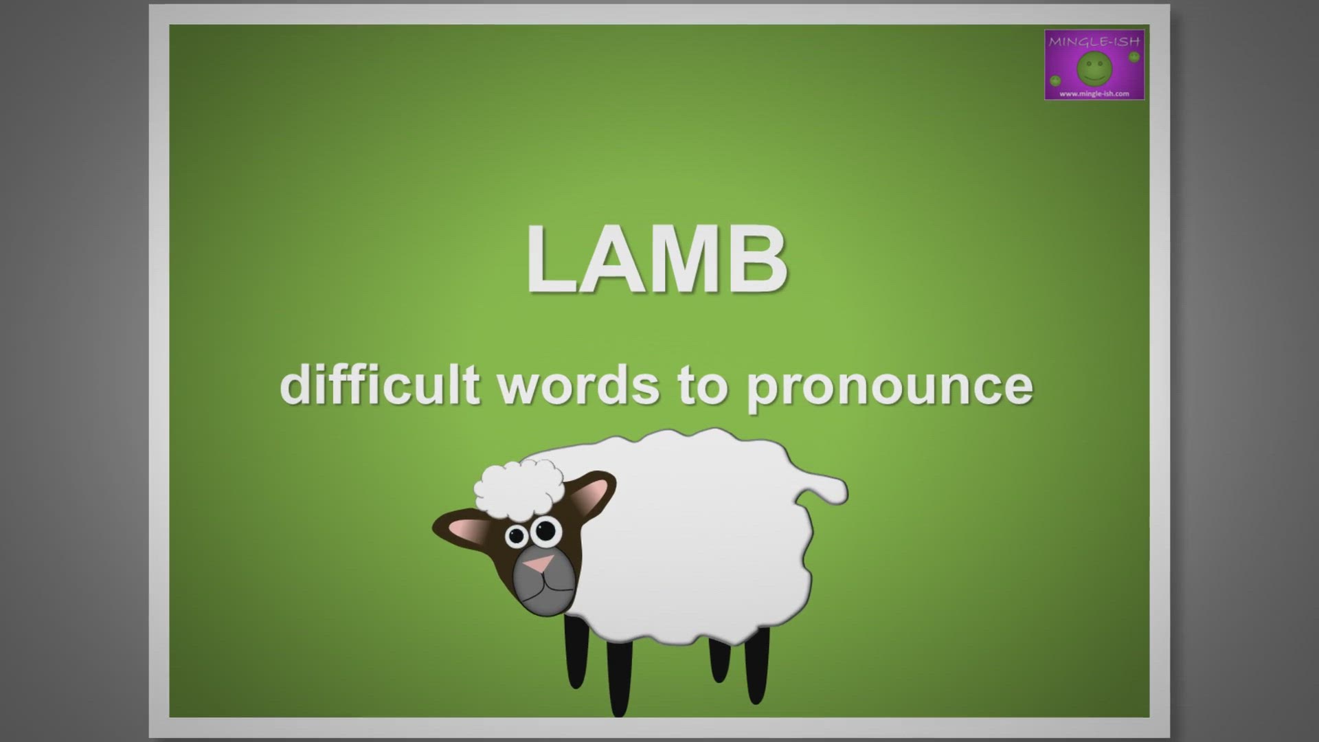 'Video thumbnail for Lamb - Difficult words to pronounce'