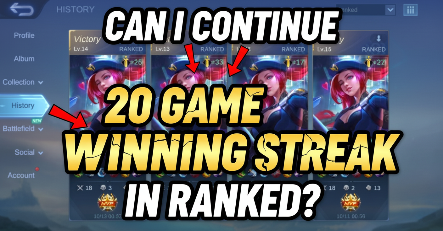 Video thumbnail for Can I Continue 20 Game Winning Streak in Ranked - MLBB