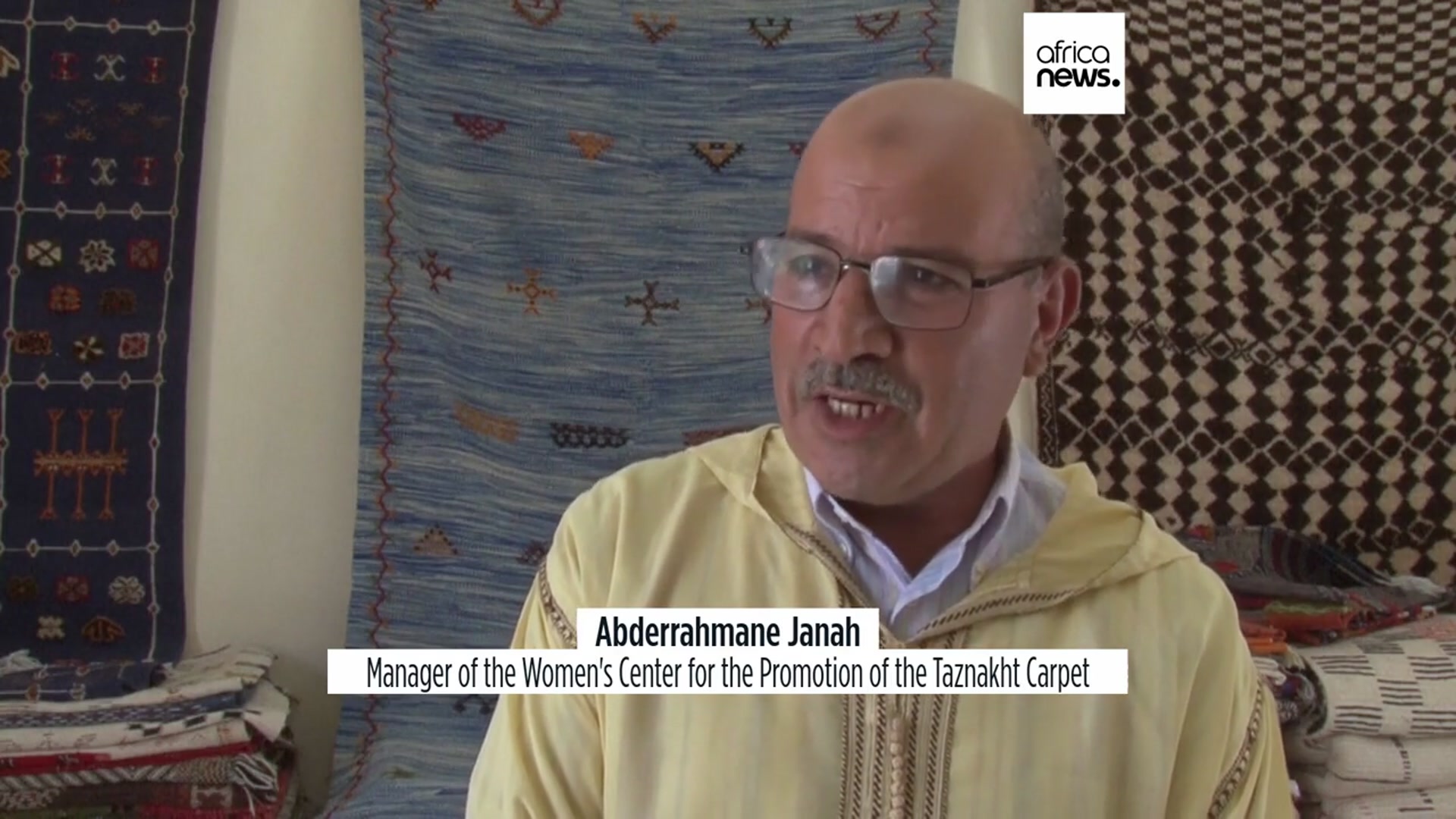 'Video thumbnail for In Morocco, women keep the art of traditional rug-weaving alive'