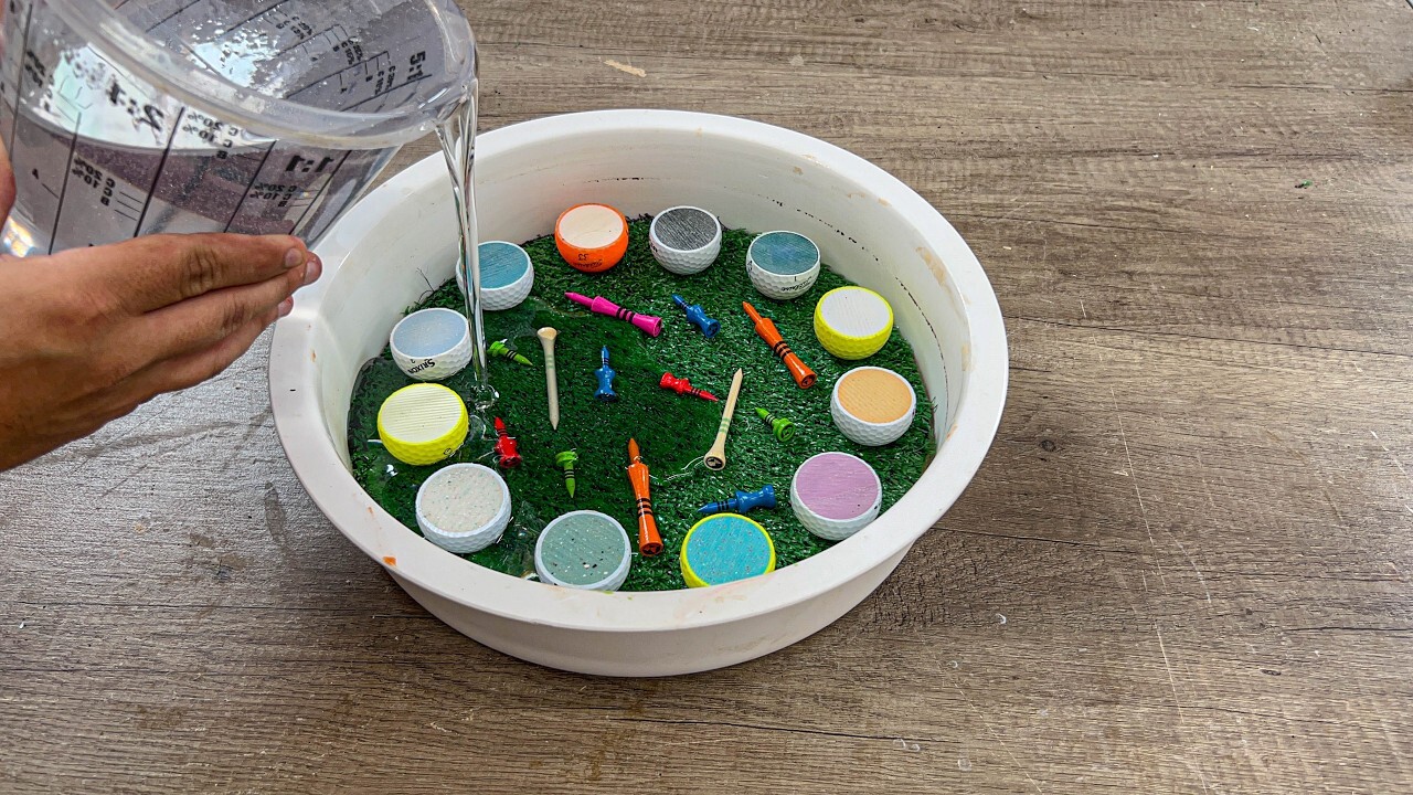 Video thumbnail for I Made a Clock Out of Golf Balls and Grass!