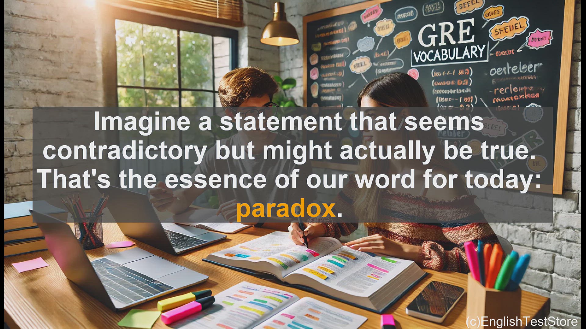 'Video thumbnail for GRE Vocabulary Lesson: Unraveling the Paradox - Exploring the Complexities of Contradictory Truths'