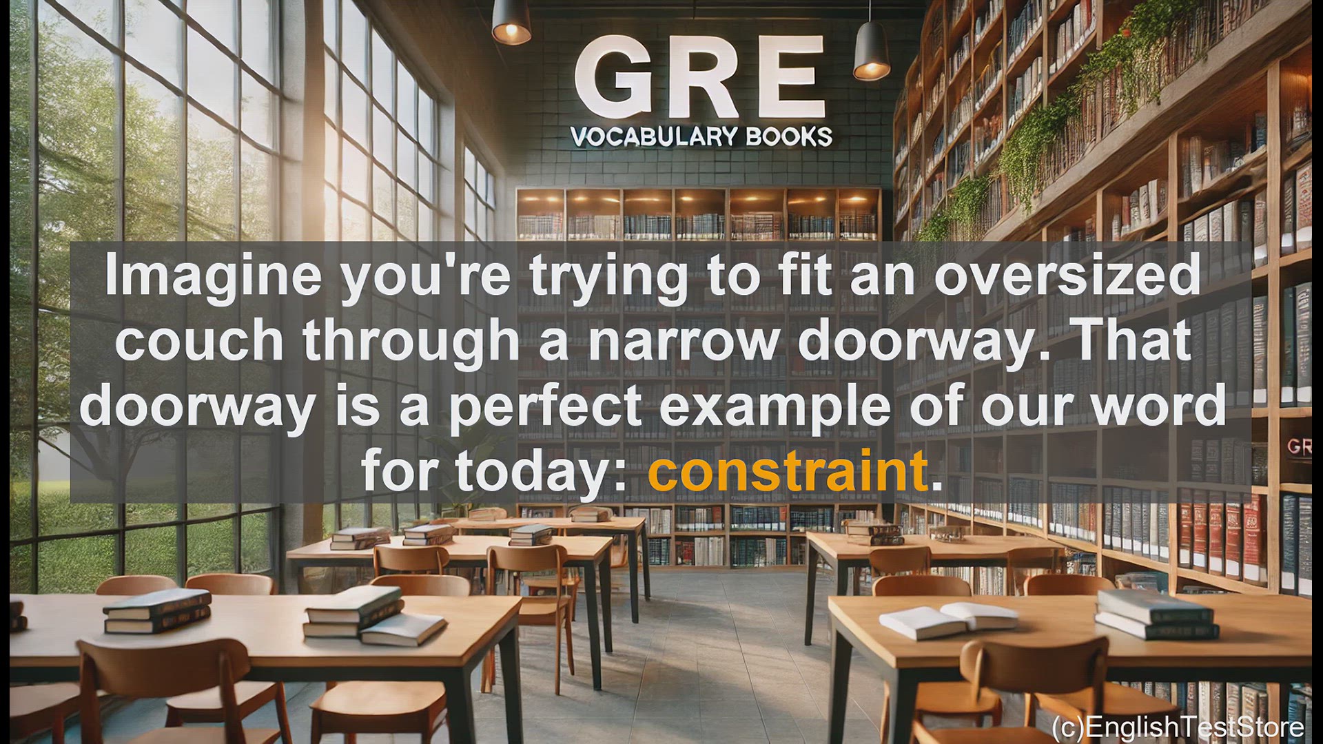 'Video thumbnail for GRE Vocabulary Lesson: Navigating Constraints - Unlocking Your GRE Potential'