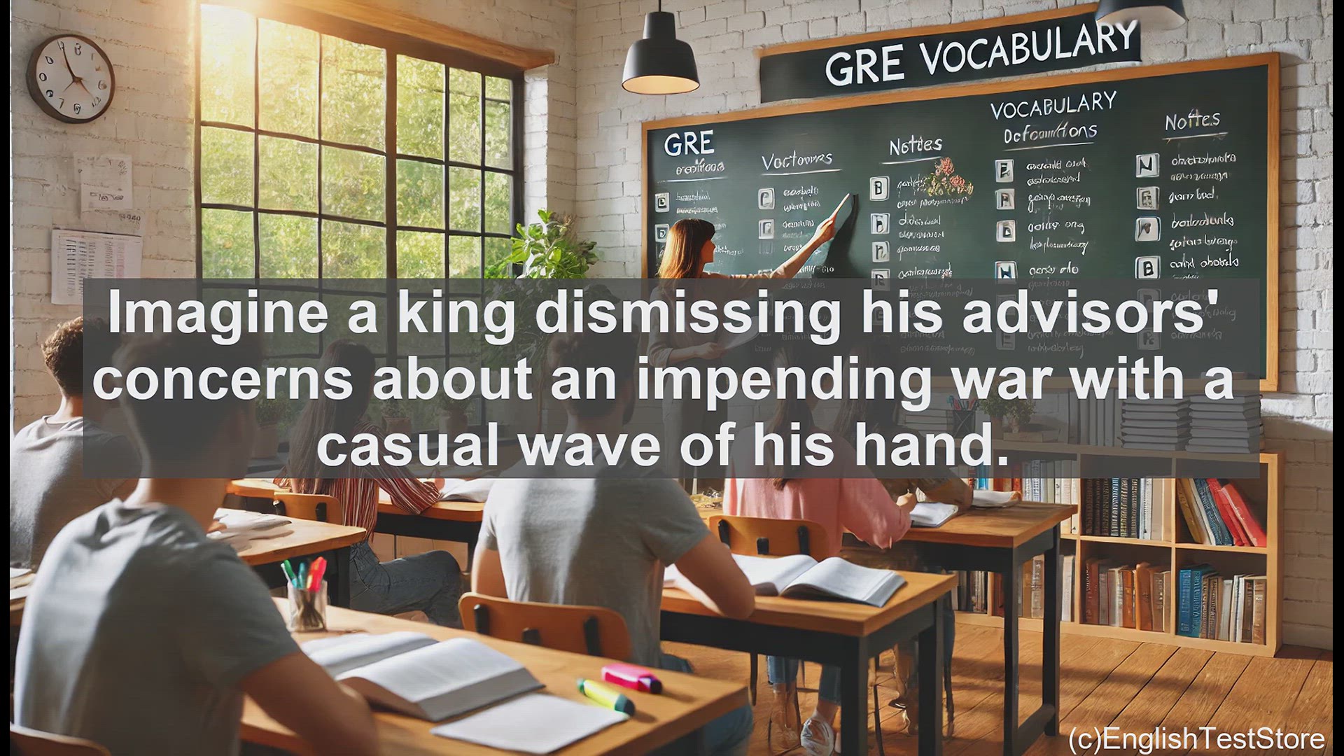 'Video thumbnail for GRE Vocabulary Lesson: The Cavalier Attitude - Dismissing Concerns with Arrogance'