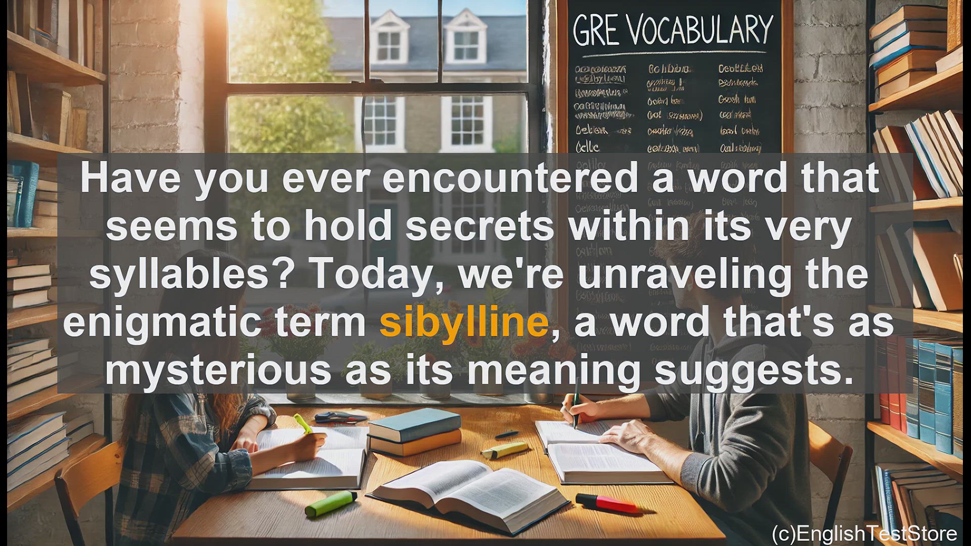 'Video thumbnail for GRE Vocabulary Lesson: Unraveling the Enigma of Sibylline - Exploring the Mysteries of Prophetic Language'