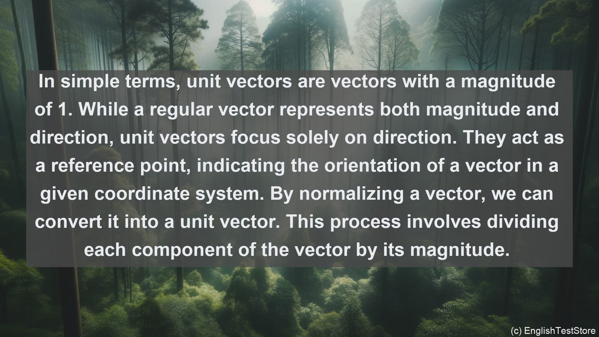 'Video thumbnail for Unit vectors in science  definition and examples'