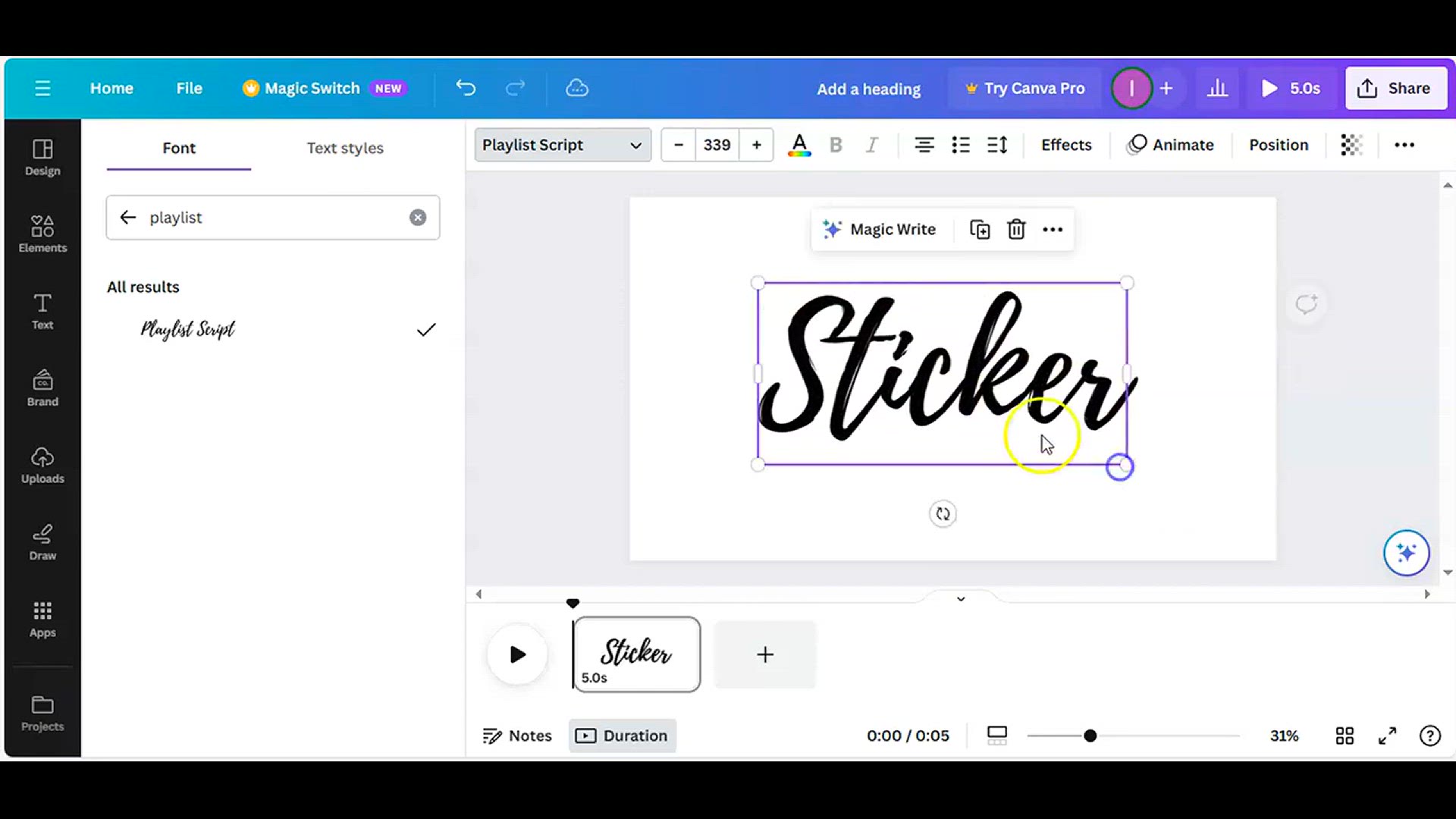 'Video thumbnail for How to Create a  Sticker Text Effect in Canva'
