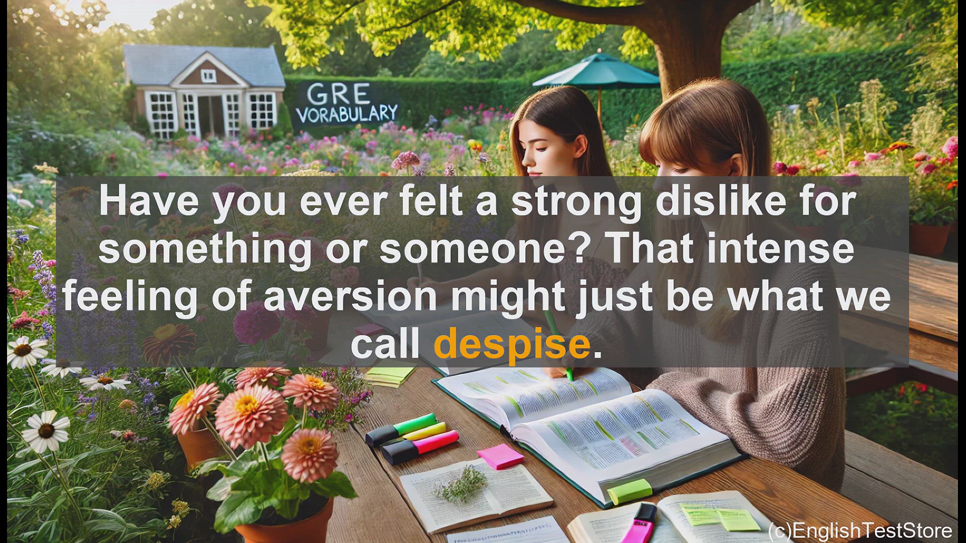 'Video thumbnail for GRE Vocabulary Lesson: Exploring the Powerful Word 'Despise''