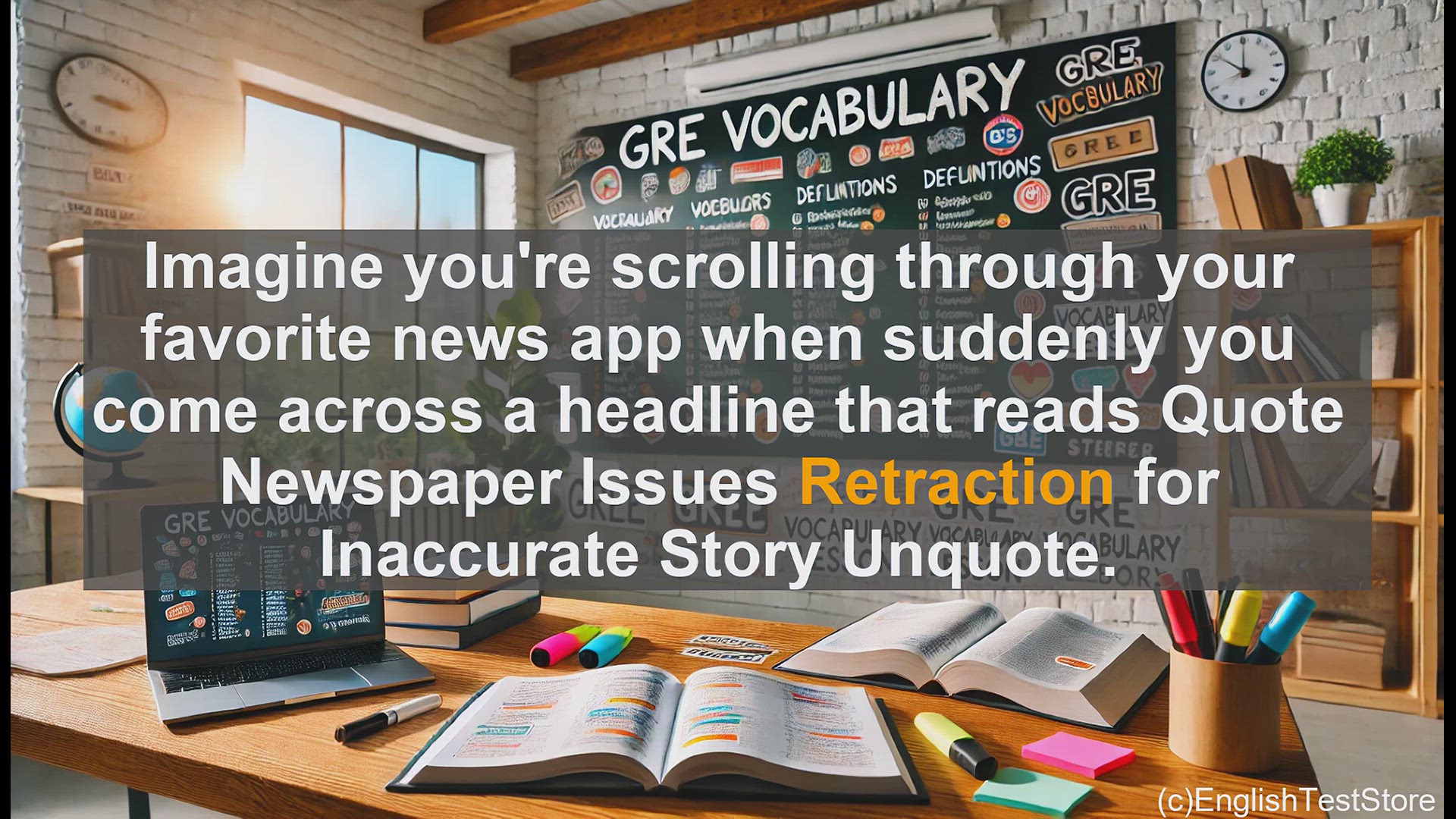 'Video thumbnail for GRE Vocabulary Lesson: Retraction - The Art of Correcting Mistakes'