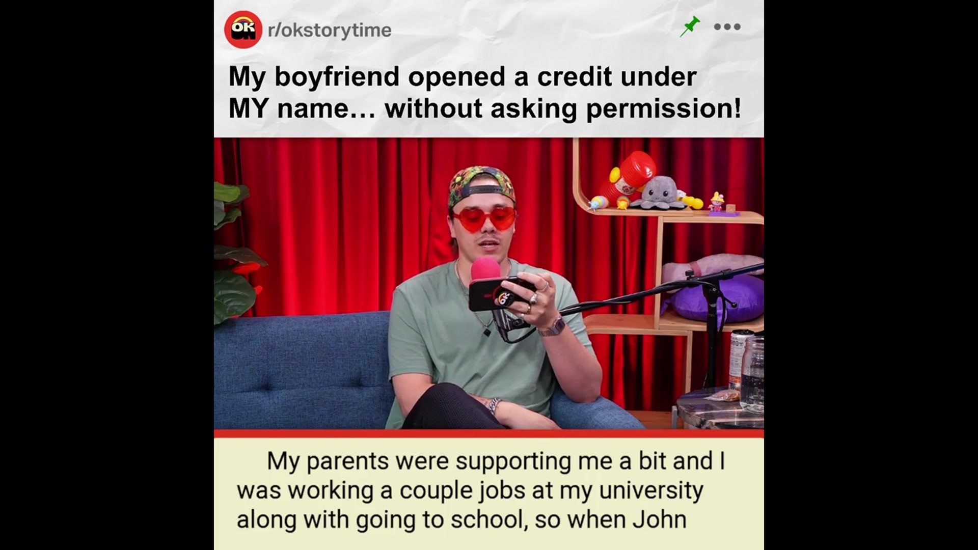 'Video thumbnail for My boyfriend opened a credit under my name… without asking permission! - r/relationships | Reddit Stories'