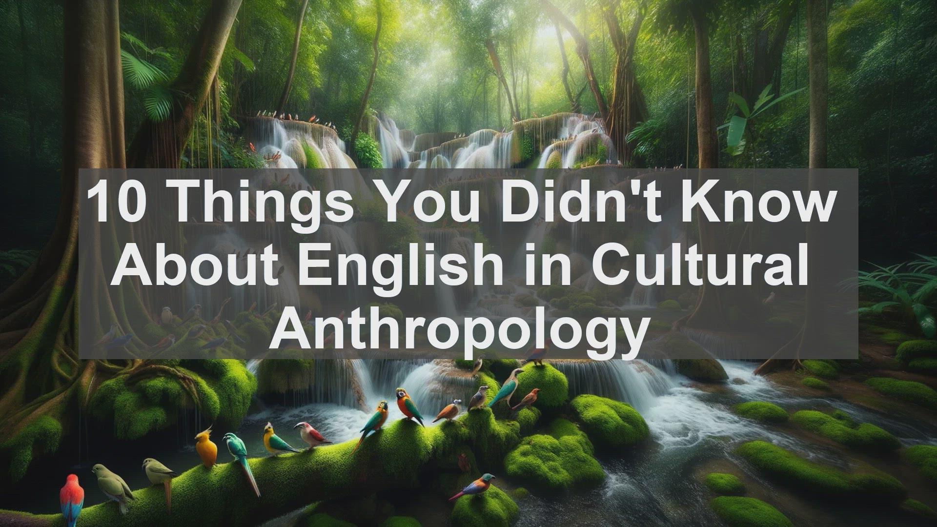 'Video thumbnail for 10 Things You Didn't Know About English in Cultural Anthropology '