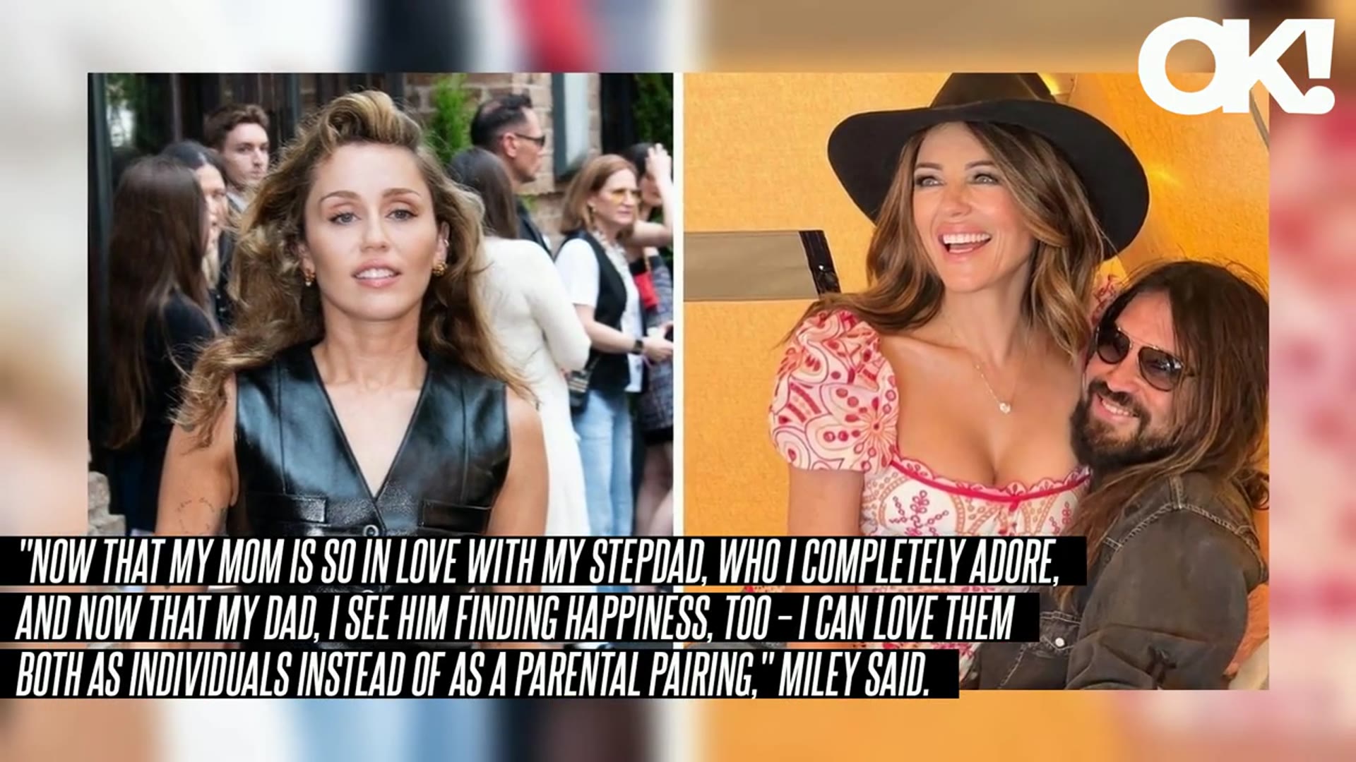 'Video thumbnail for Miley Cyrus Stands by Dad After His New Romance With Elizabeth Hurley: 'I Can Love Them Both''
