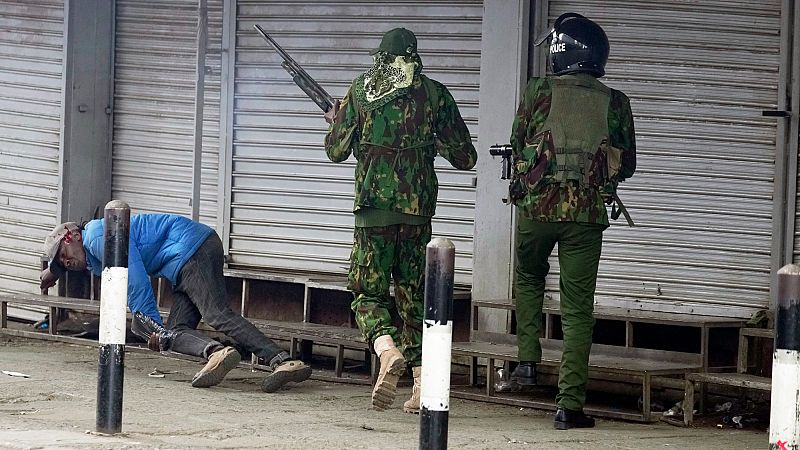'Video thumbnail for Nairobi hawker shot at close range by police declared brain dead'