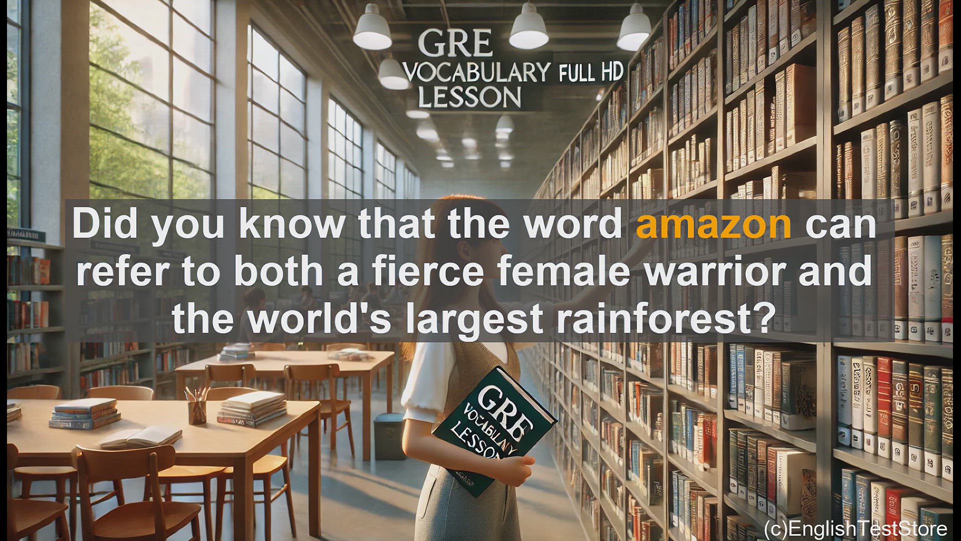 'Video thumbnail for GRE Vocabulary Lesson: Exploring the Dual Meaning of 'Amazon''