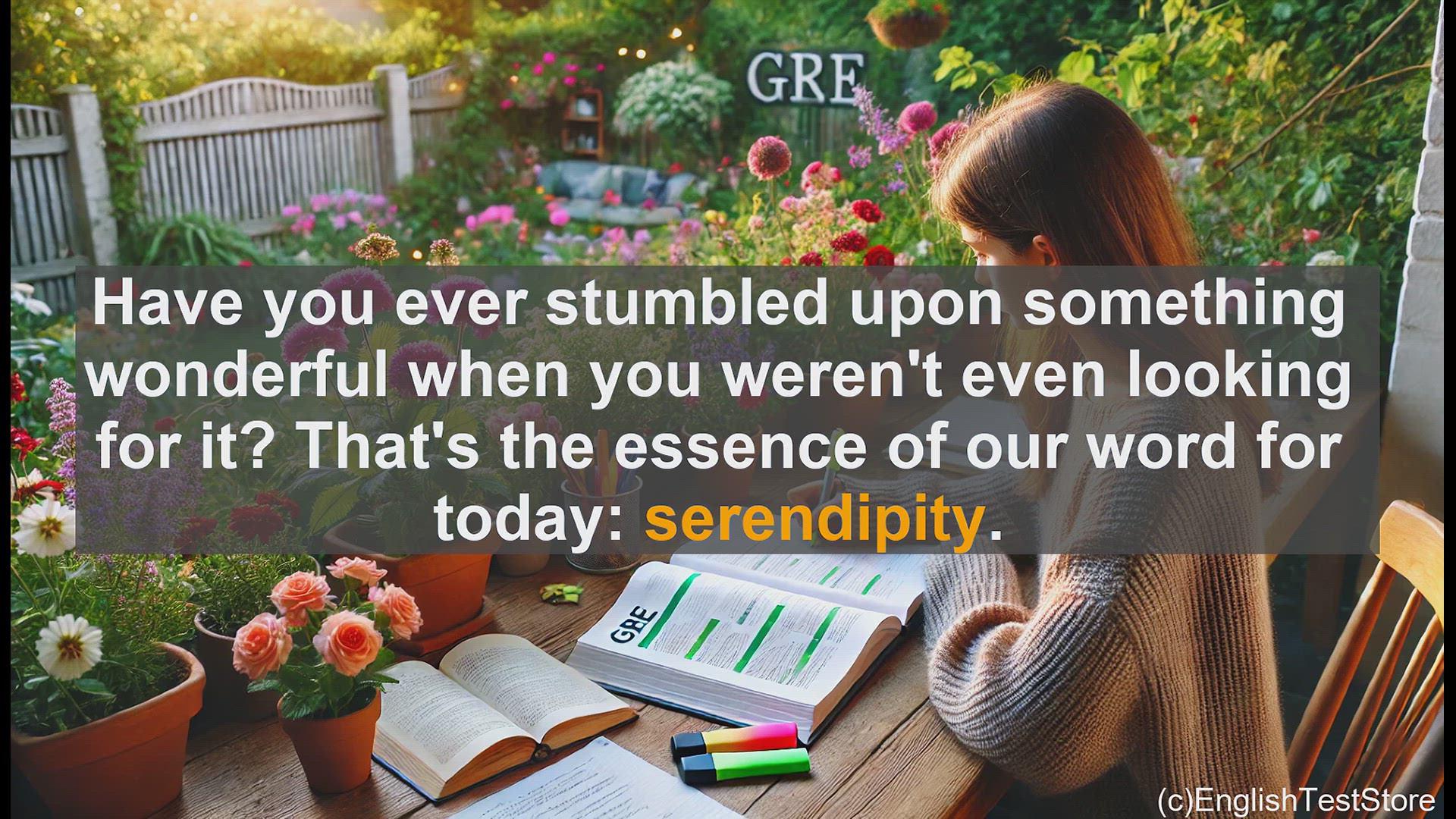 'Video thumbnail for GRE Vocabulary Lesson: The Joy of Serendipity - Unexpected Discoveries'
