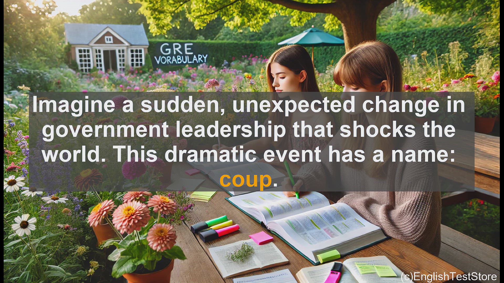 'Video thumbnail for GRE Vocabulary Lesson: Exploring the Powerful Word 'Coup' for GRE Vocabulary and Global Politics'