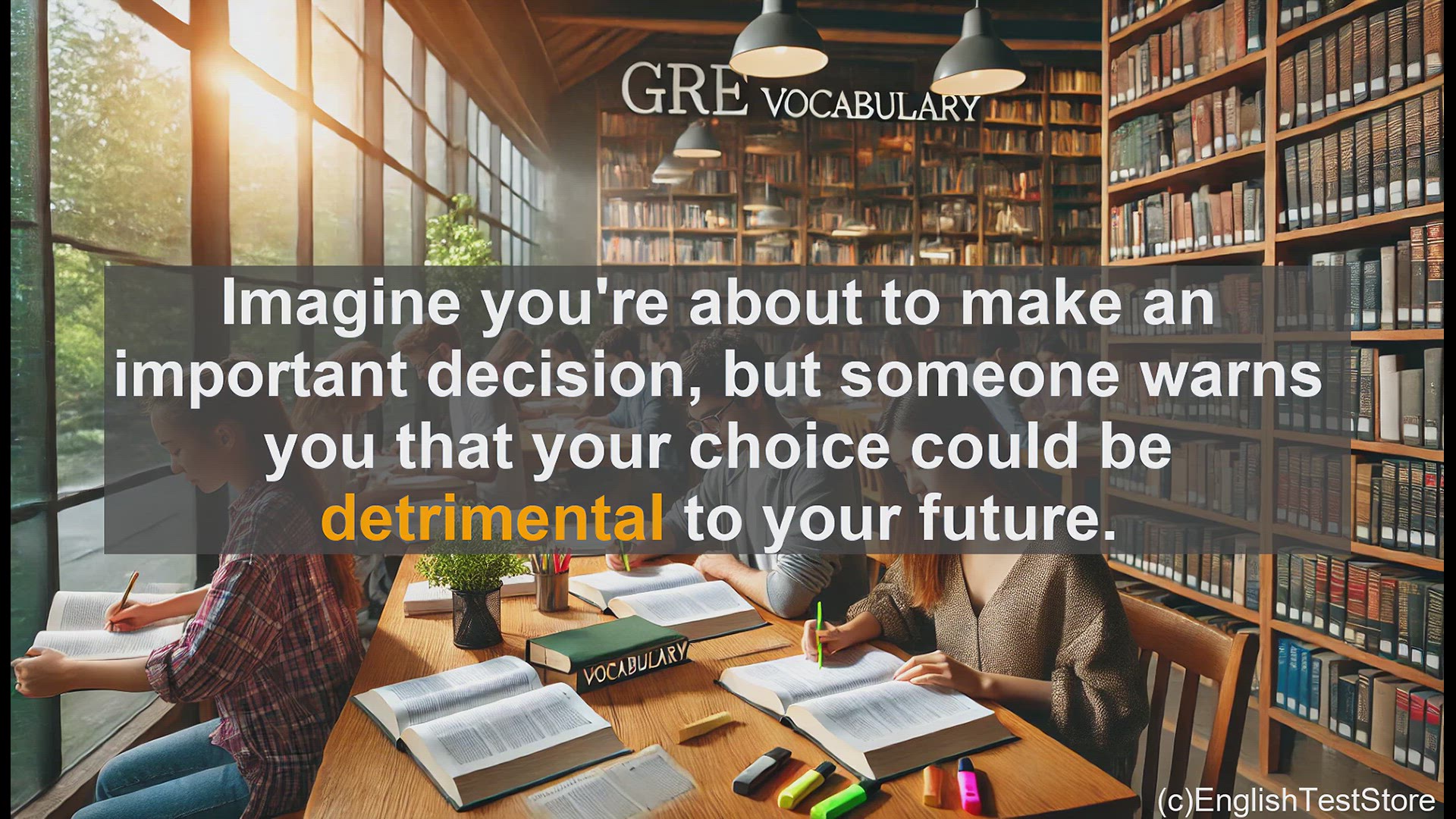 'Video thumbnail for GRE Vocabulary Lesson: Mastering the GRE Vocabulary - Understanding 'Detrimental''