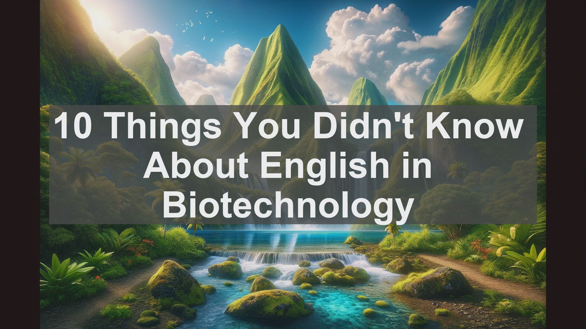 'Video thumbnail for 10 Things You Didn't Know About English in Biotechnology '