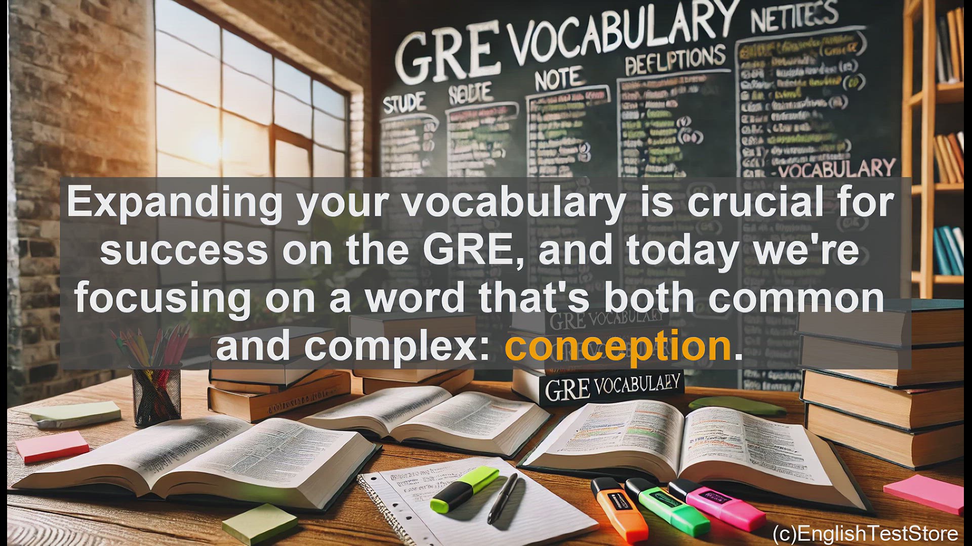 'Video thumbnail for GRE Vocabulary Lesson: Mastering the Complexities of Conception - A Key to GRE Success'