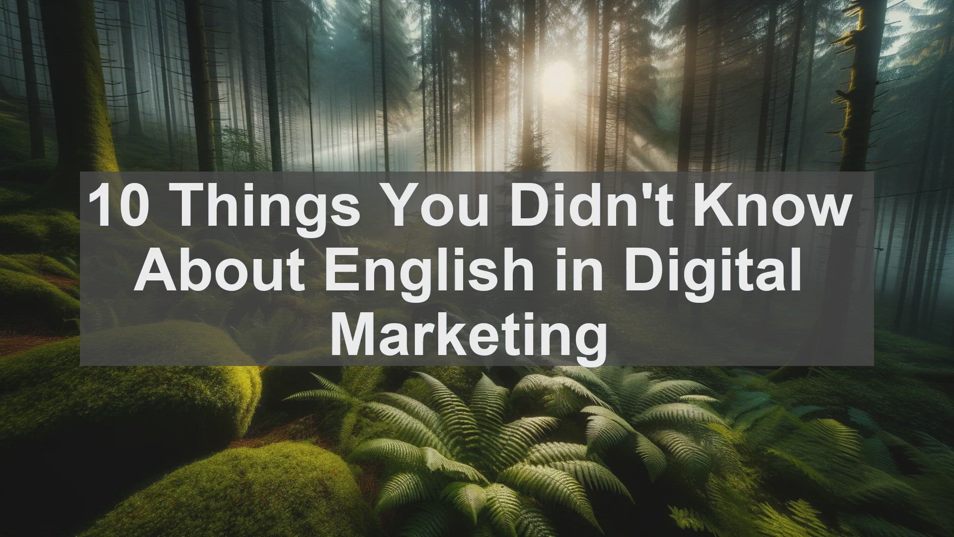 'Video thumbnail for 10 Things You Didn't Know About English in Digital Marketing '