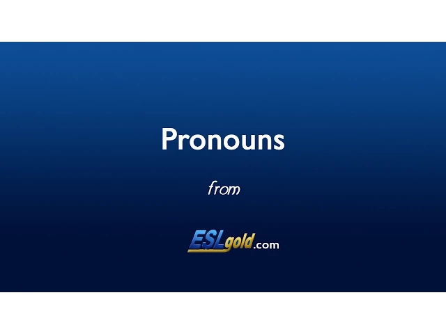 'Video thumbnail for Free English Lessons:  Pronouns'