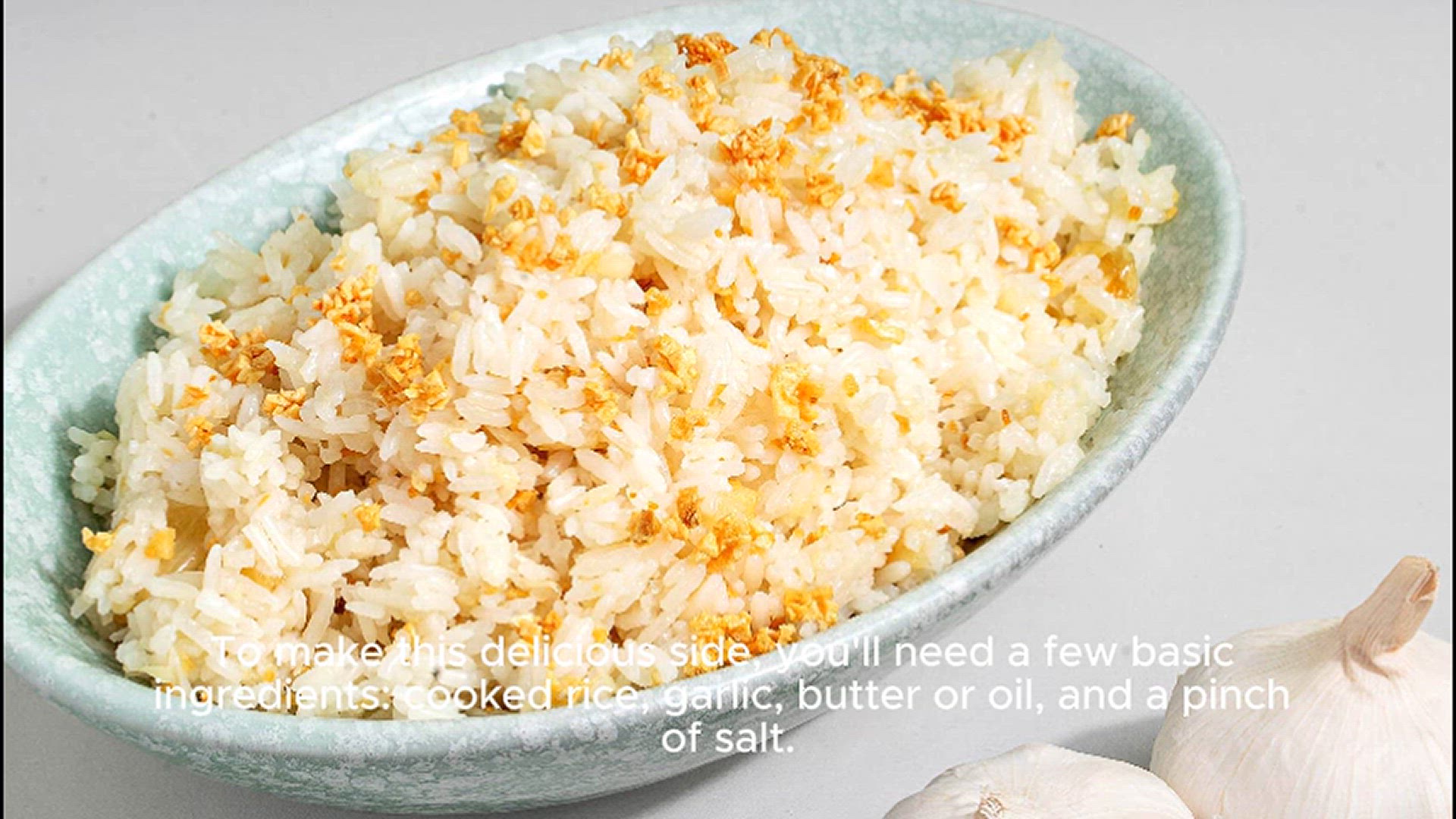 Video thumbnail for Garlic rice recipe