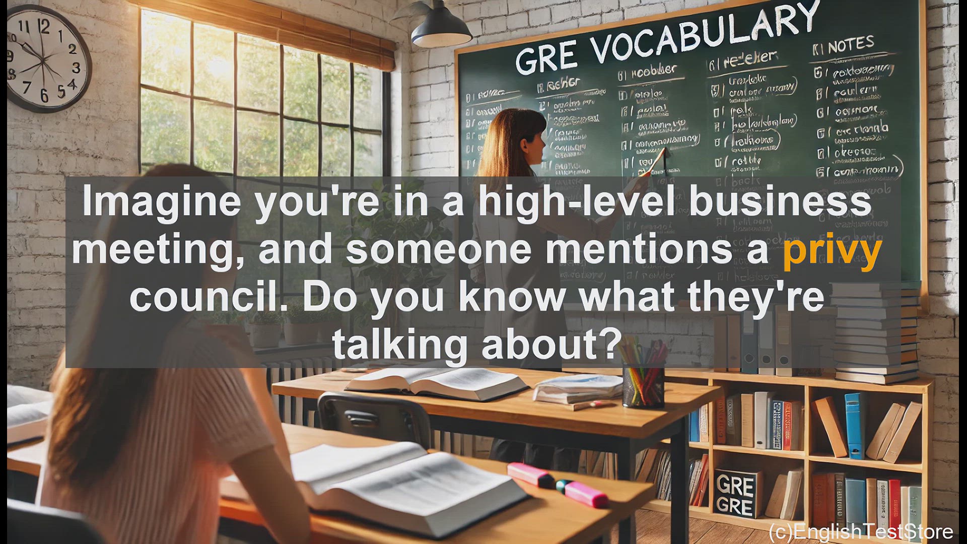 'Video thumbnail for GRE Vocabulary Lesson: Exploring the Meaning and Usage of 'Privy''