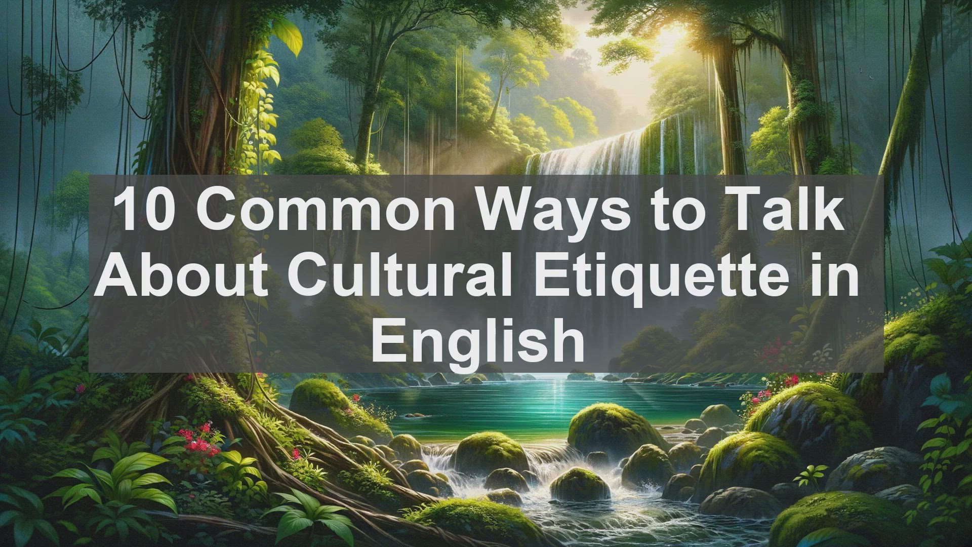 'Video thumbnail for 10 Common Ways to Talk About Cultural Etiquette in English '