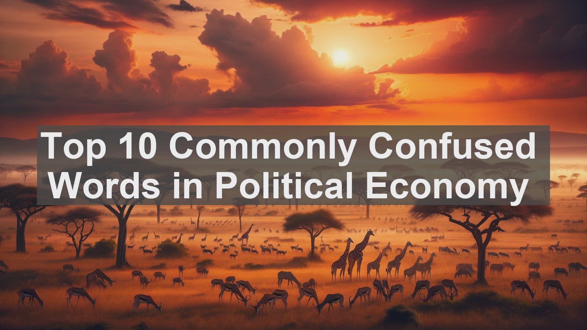 'Video thumbnail for Top 10 Commonly Confused Words in Political Economy'