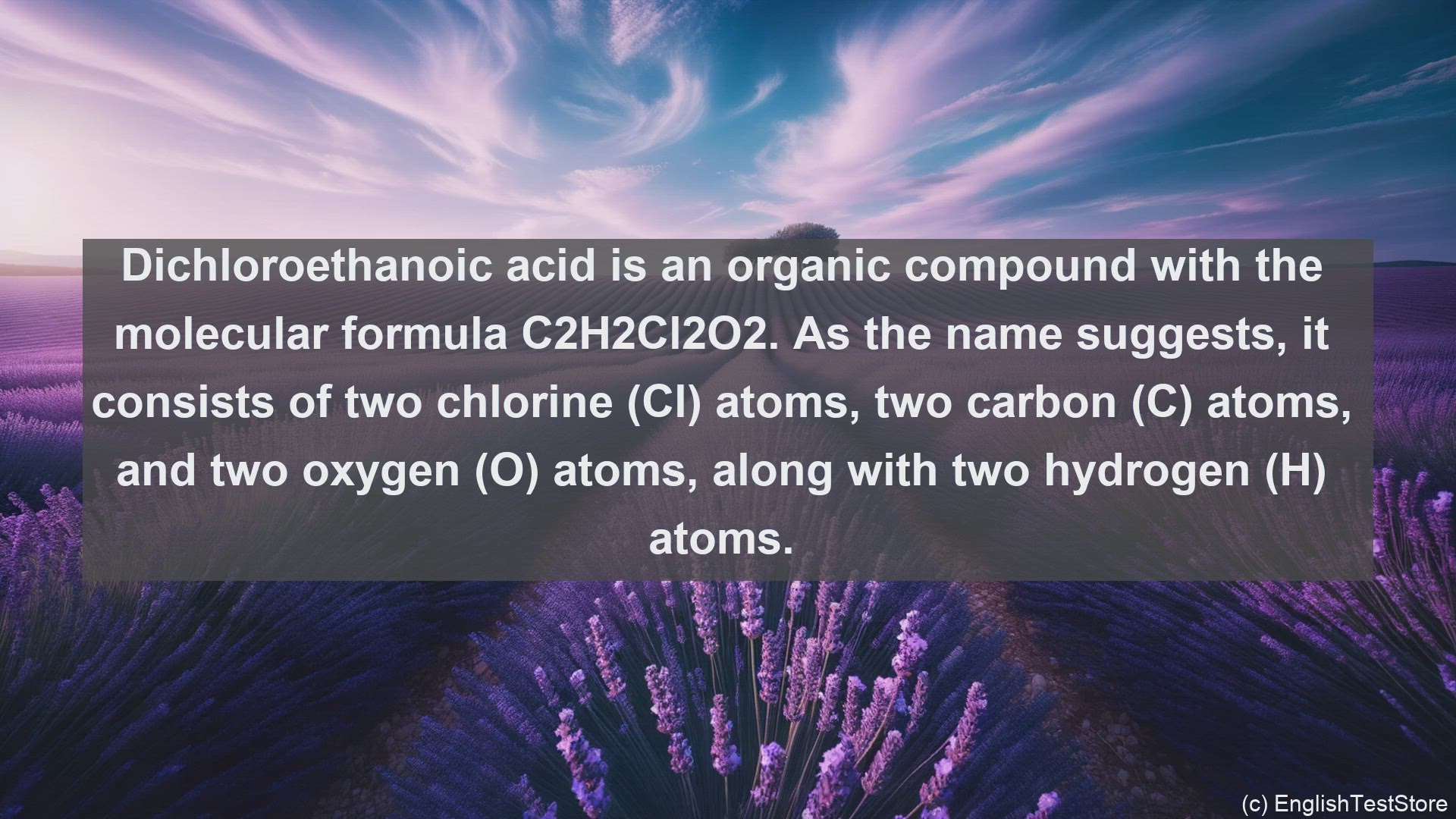 'Video thumbnail for Dichloroethanoic acid in science  definition and examples'