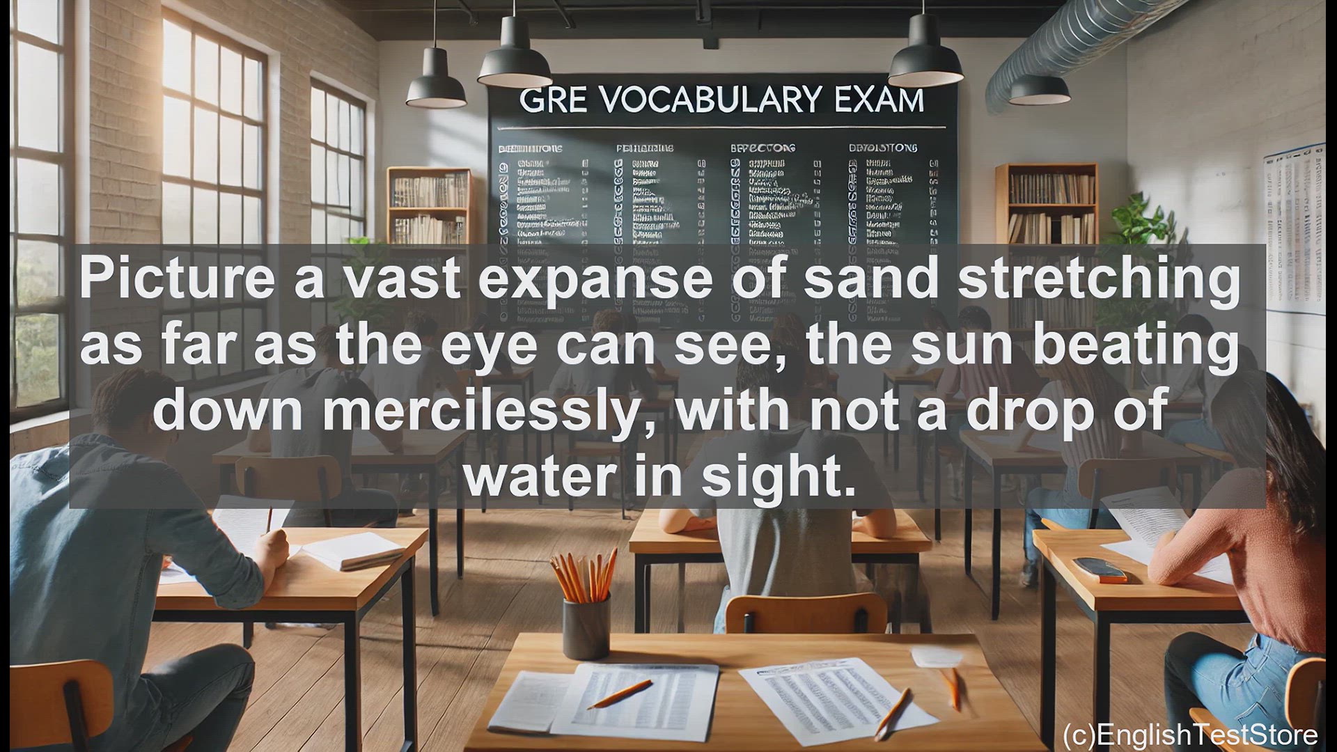 'Video thumbnail for GRE Vocabulary Lesson: Exploring the Essence of Aridity'