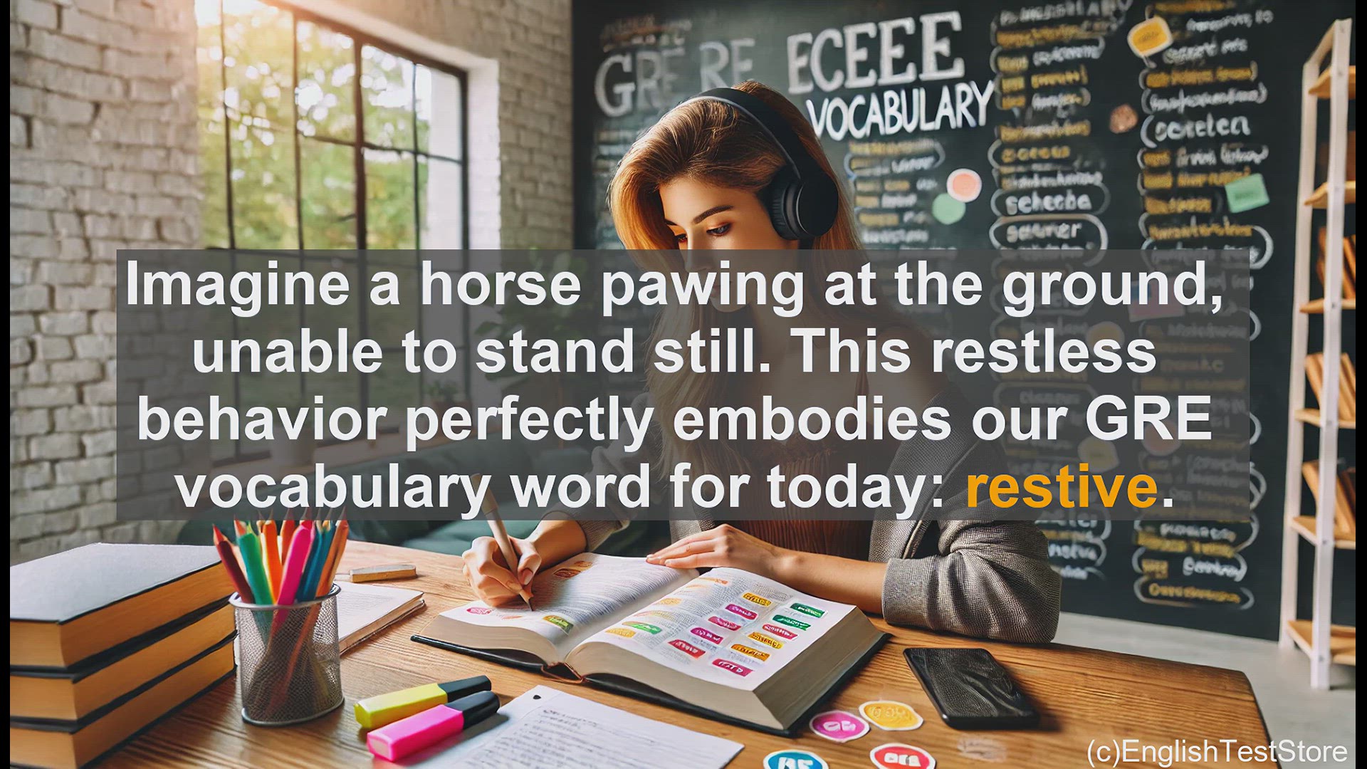 'Video thumbnail for GRE Vocabulary Lesson: Restive - Mastering the Art of Describing Unruly Behavior'