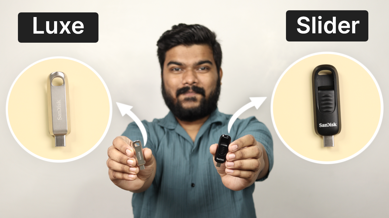 'Video thumbnail for SanDisk Ultra Luxe vs Slider: Which is Better Type C Pen Drive?'