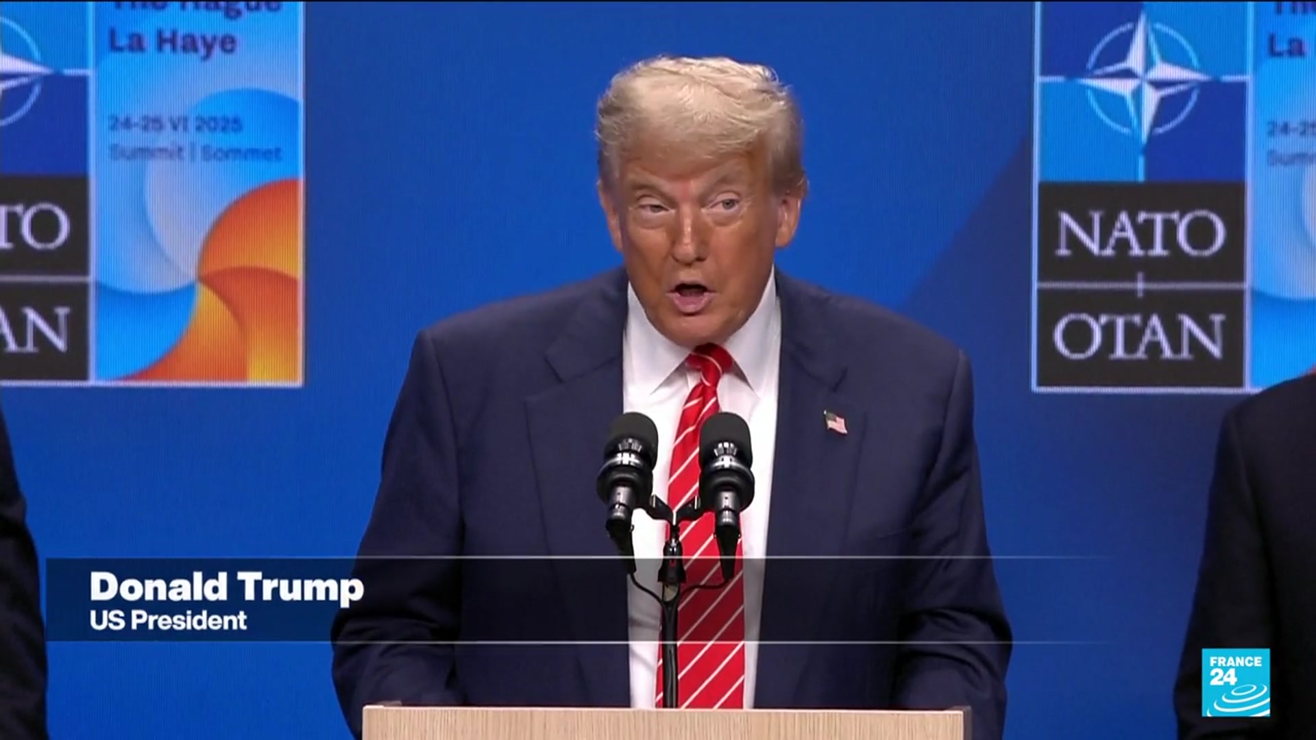 'Video thumbnail for Trump claims 'win' as NATO agrees massive spending hike'