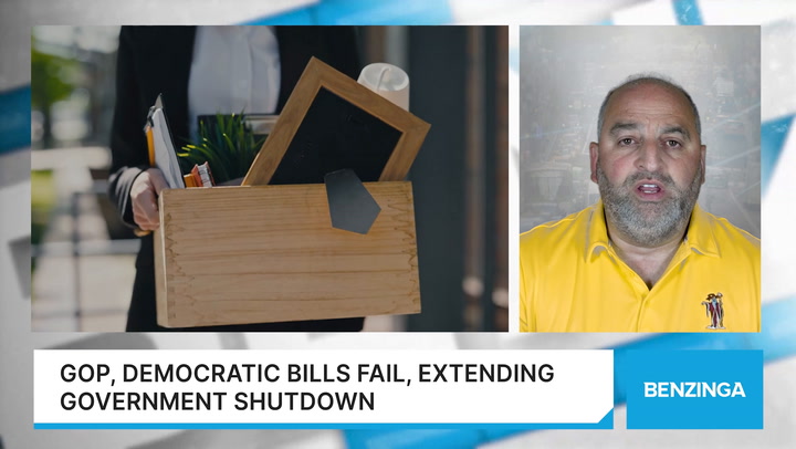 Video thumbnail for GOP, Democratic Bills Fail, Extending Government Shutdown