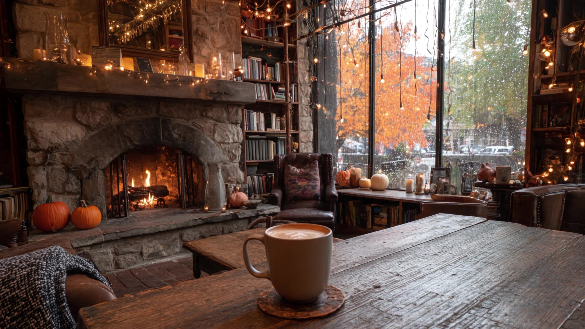 Video thumbnail for Rainy Autumn Cafe Ambience | Soft Jazz & Piano Music for Study and Reading