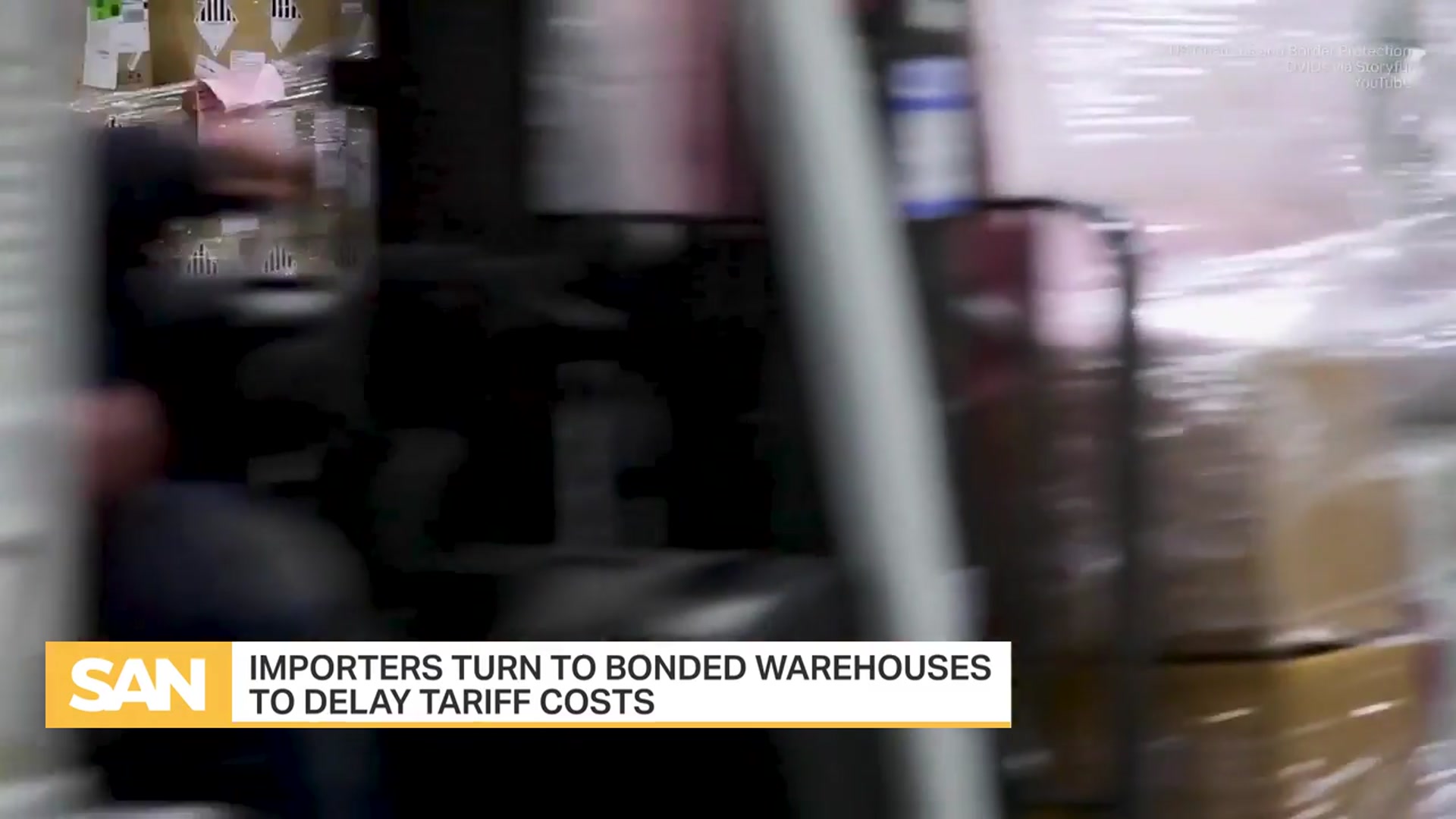 'Video thumbnail for Importers rush to LA bonded warehouses amid tariff pause with China'