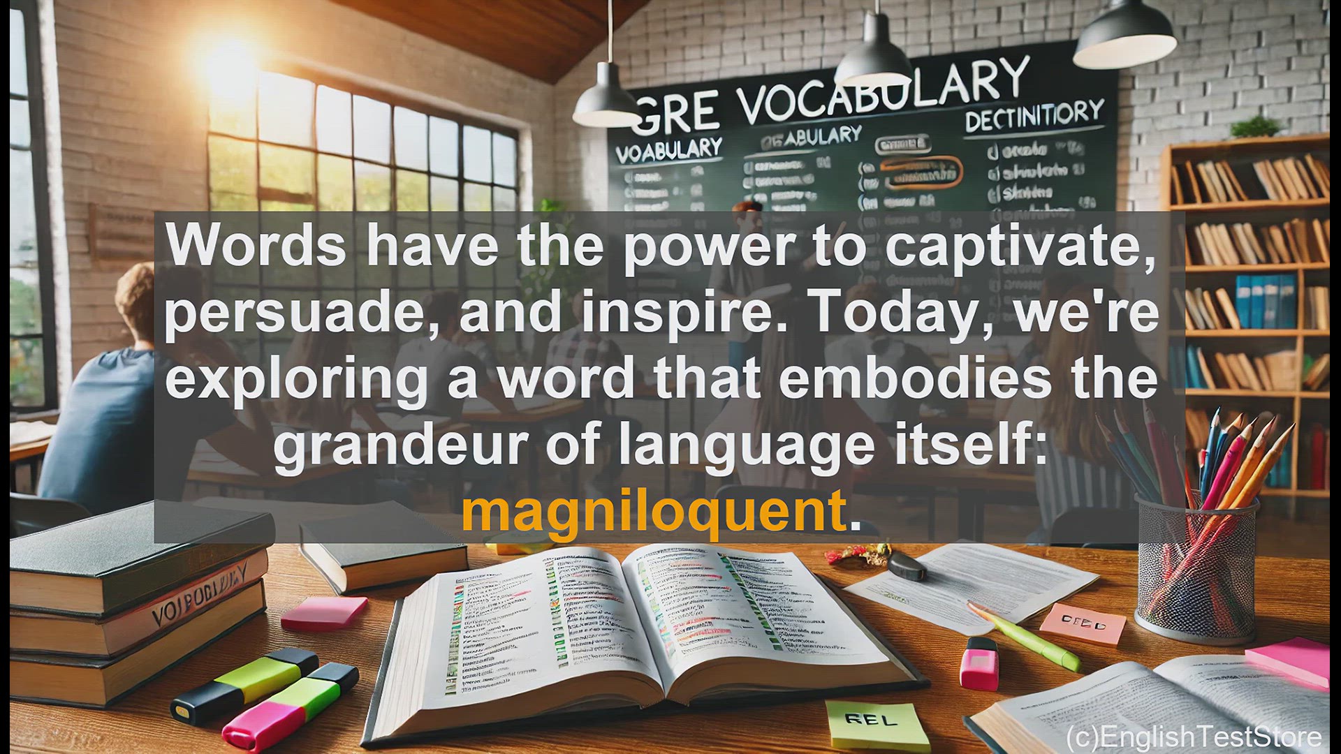 'Video thumbnail for GRE Vocabulary Lesson: Exploring the Grandeur of Language - Magniloquent'
