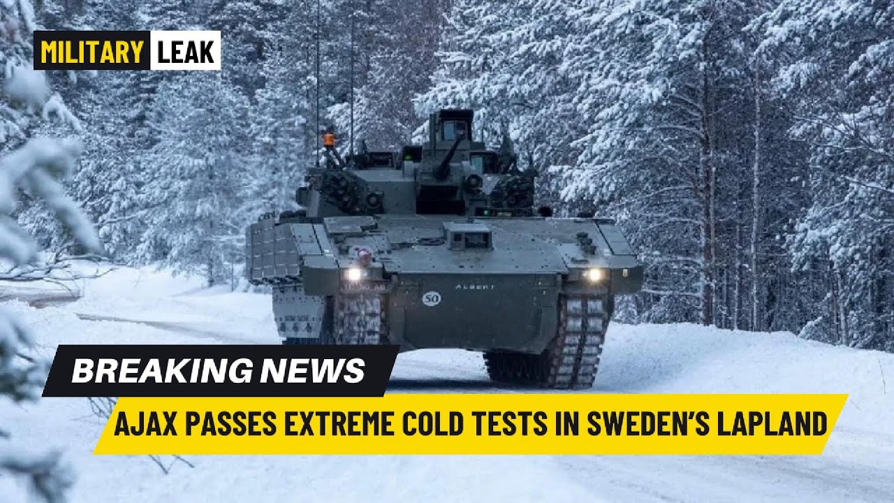 'Video thumbnail for British Army’s Ajax Armoured Fighting Vehicle Passes Extreme Cold Tests in Sweden’s Lapland'